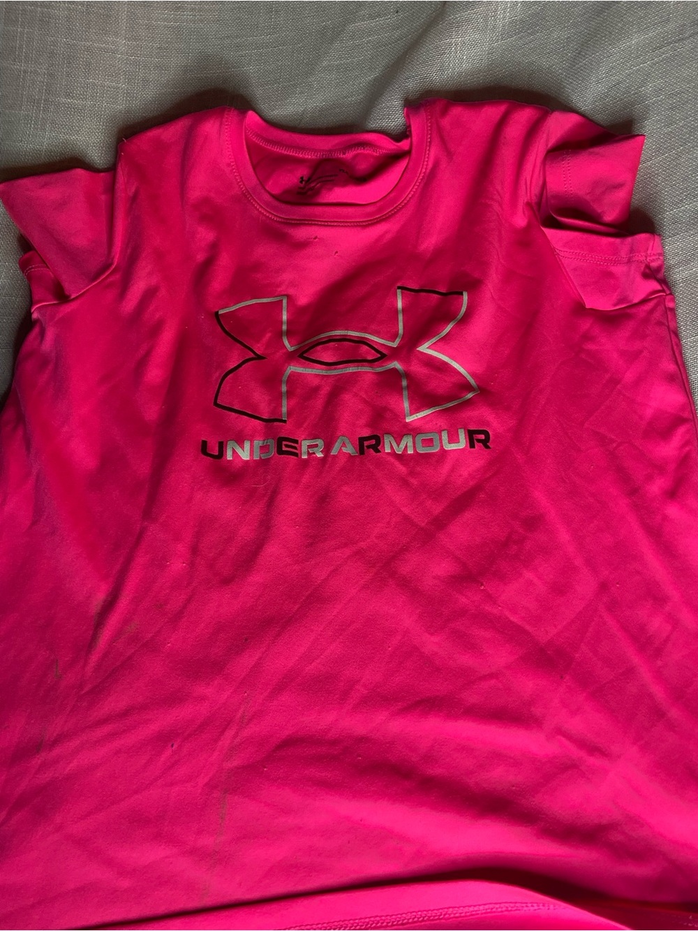 Under Armour Girls Neon Pink Short Sleeve Performance Tee